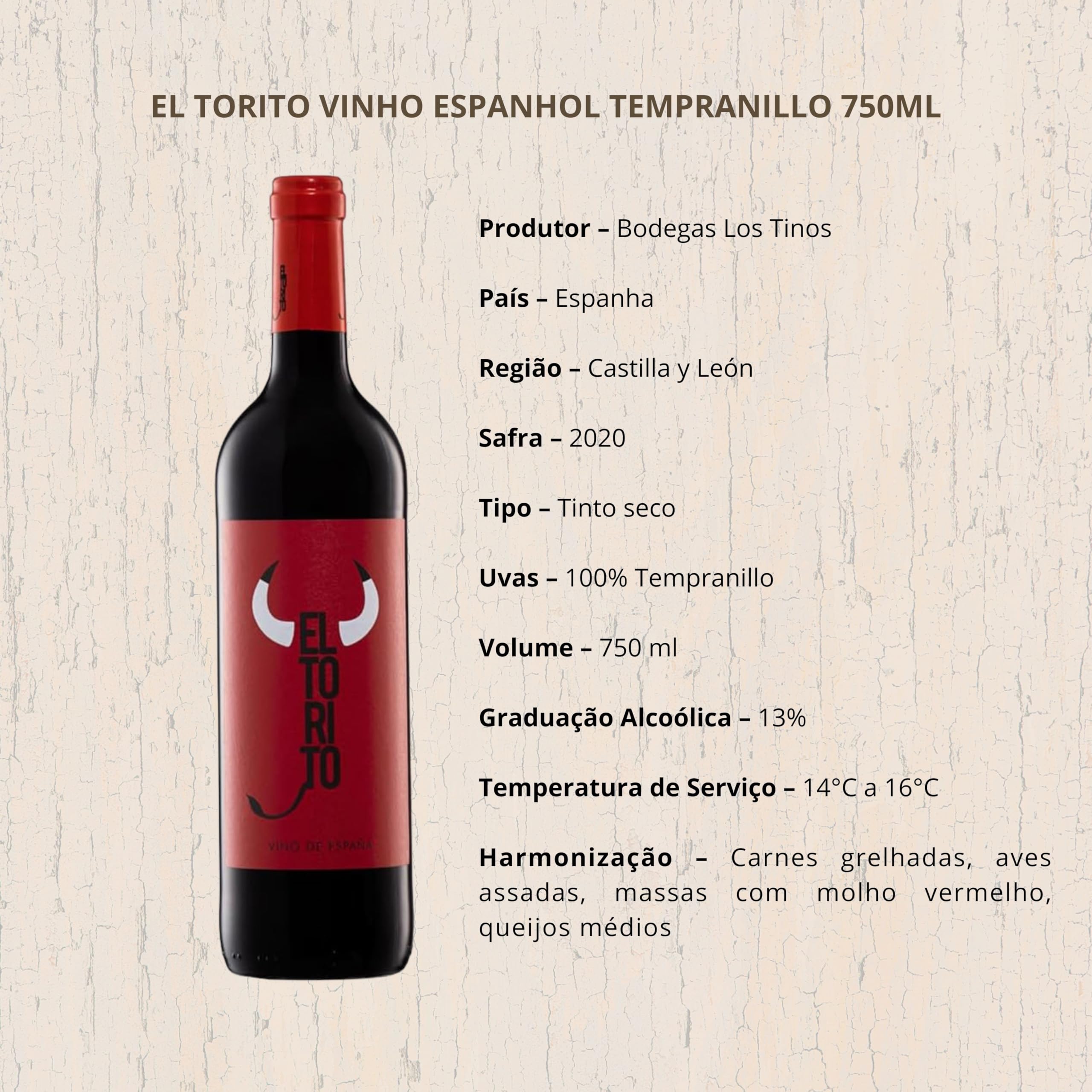 El Torito Vinho Espanhol Tempranillo 750Ml | Amazon.com.br